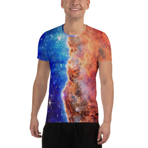 Carina Nebula Men's Athletic Short-Sleeve T-shirt