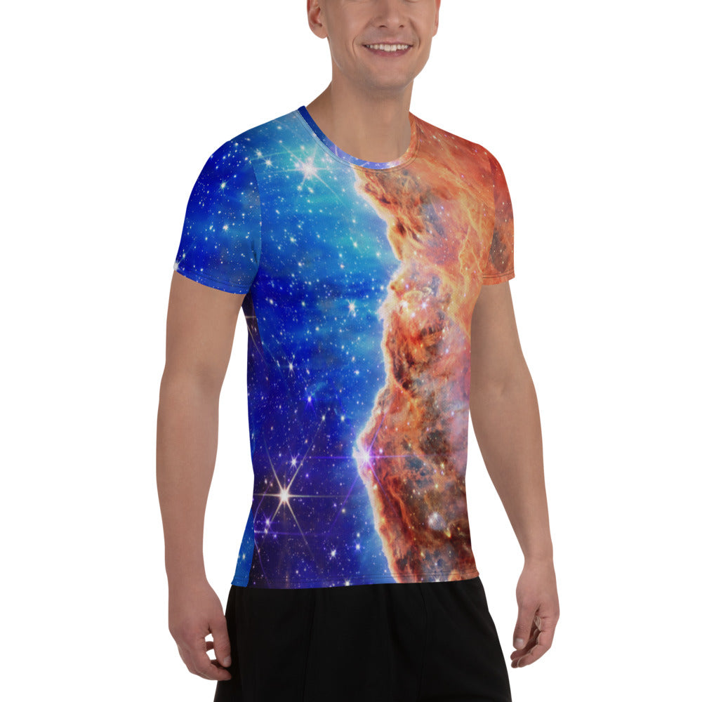 Carina Nebula Men's Athletic Short-Sleeve T-shirt