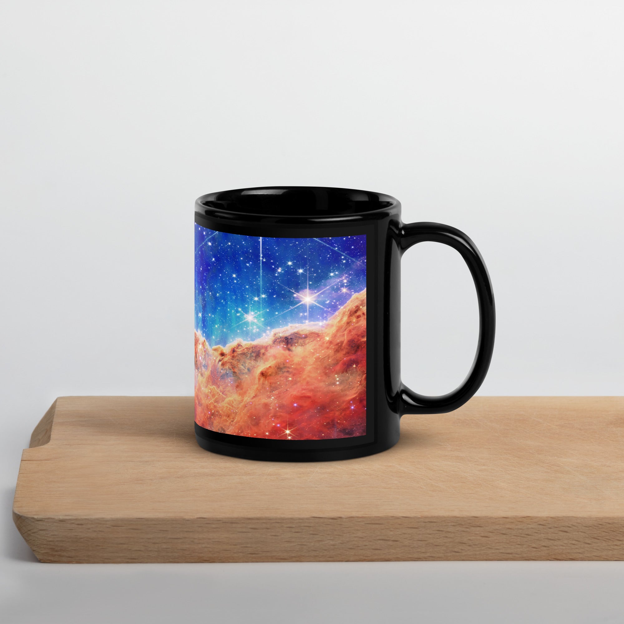 Carina Nebula Black Glossy Mug