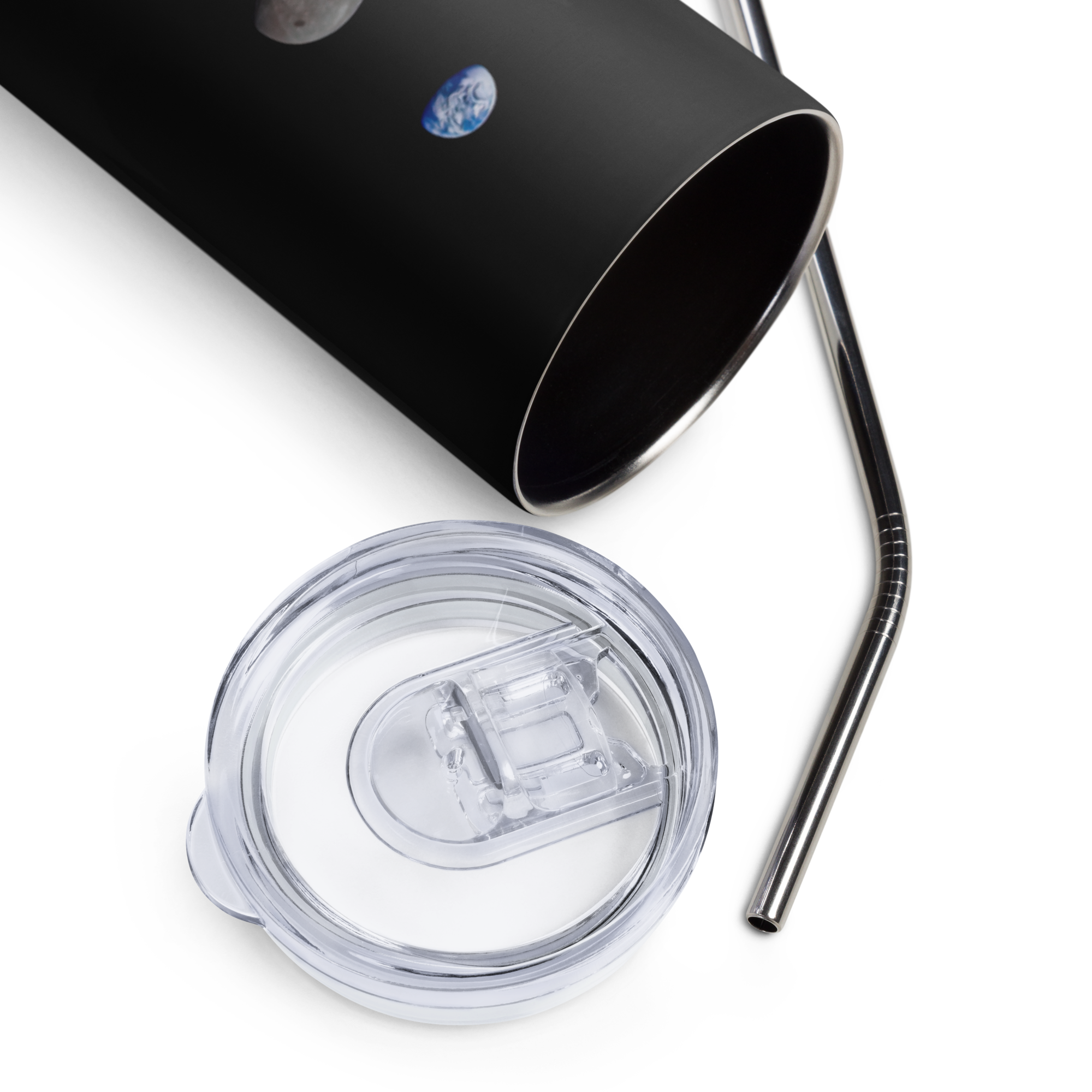 Orion, Earth, and the Moon Stainless Steel Tumbler