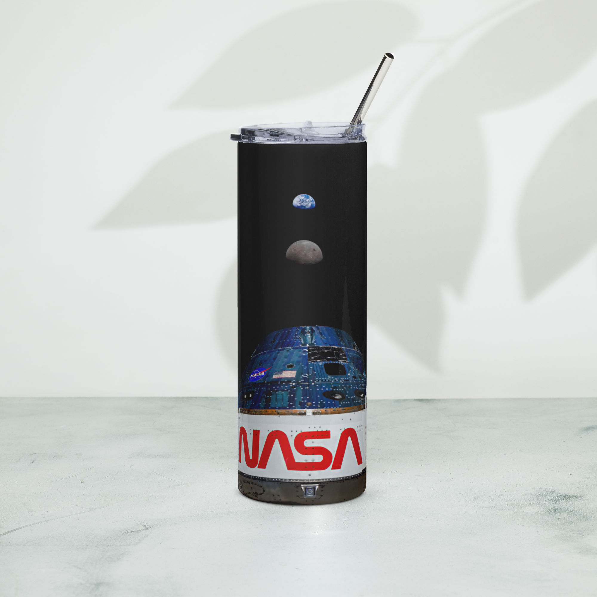 Orion, Earth, and the Moon Stainless Steel Tumbler