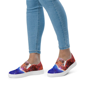 Open image in slideshow, Carina Nebula Women’s Slip-On Canvas Shoes
